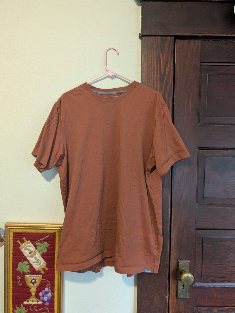 Eddie Bauer Tshirt Mens TXL Orange 100% Cotton Legendwash Short Sleeve Crew Neck